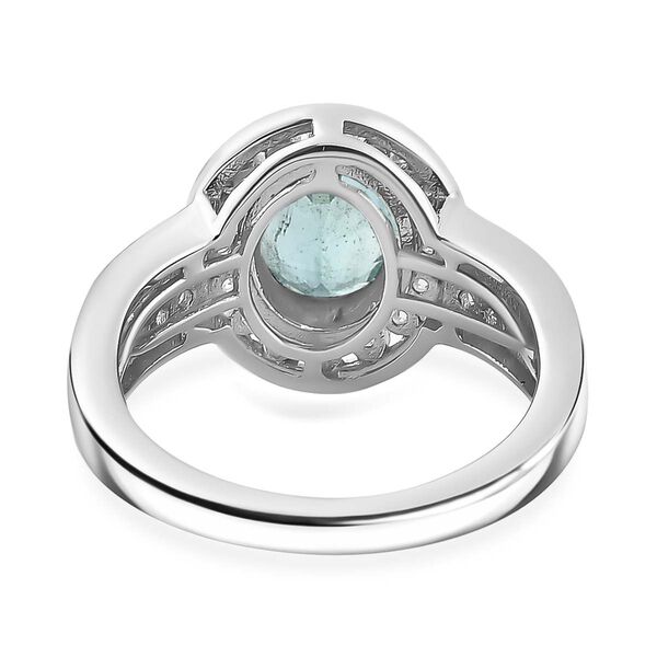 Smaragd und Moissanit Ring, ca. 1,91 ct image number 5