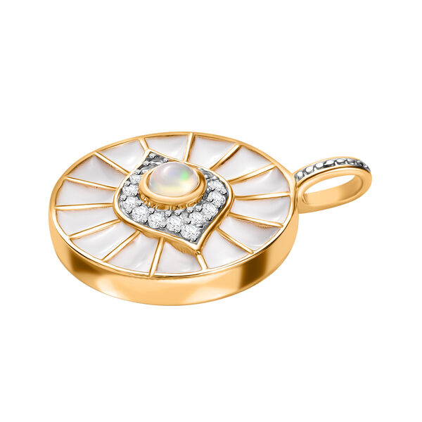 Magic &auml;thiopischer Opal und Zirkon-Anh&auml;nger image number 6