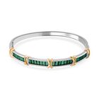Grüner Zirkonia Armreif ca. 19 cm, bicolor