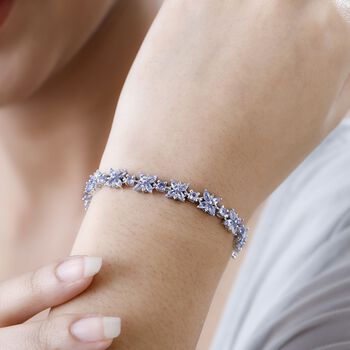 Tansanit und Zirkon Armband