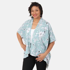 Muster Kimono, Einheitsgröße Hellgrün