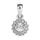 Diamant Anhänger, 925 Silber platiniert ca. 0.10 ct