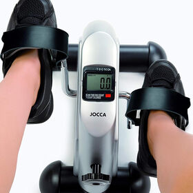 JOCCA - Mini-Heimtrainer, Pedaltrainer mit LCD-Display, für Arm- und Beintraining, verstellbarer Widerstand, grau