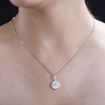 Wei&szlig;er Zirkonia Anh&auml;nger in 925 Silber