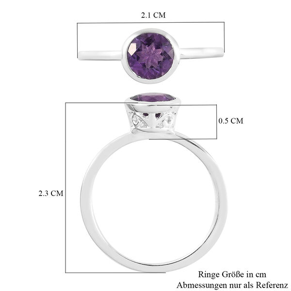 Afrikanischer Amethyst Solit&auml;r-Ring, 925 Silber  ca. 0,74 ct image number 7