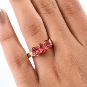 D'Joy Labor Padparadscha Saphir Ring - 3,59 ct.