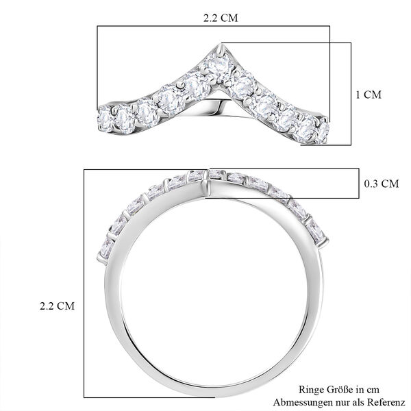 D'Joy Moissanit Ring, 925 Silber rhodiniert - 0,68 ct. image number 7