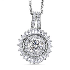 Moissanit Anhänger mit 50cm Kette - 1,96 ct.