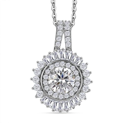 Moissanit Anhänger mit 50cm Kette - 1,96 ct. image number 0