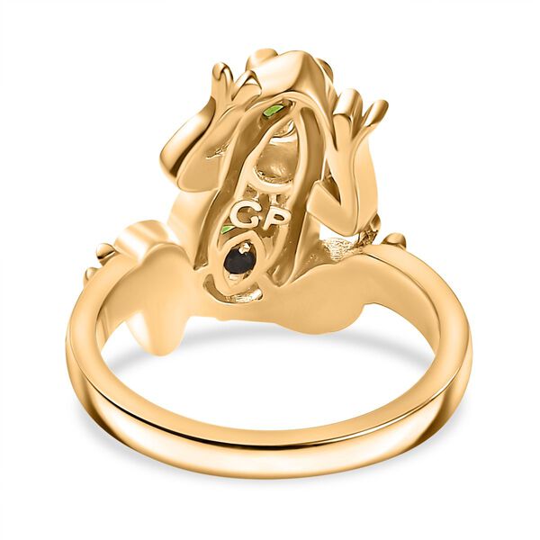 GP Trifono Kollektion-Natürlicher Chromdiopsid, schwarzer Spinell und Kanchanaburi blauer Saphir-Ring - 0,17 ct. image number 6