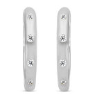 Diamant Creolen 925 Silber platiniert ca. 0,10 ct