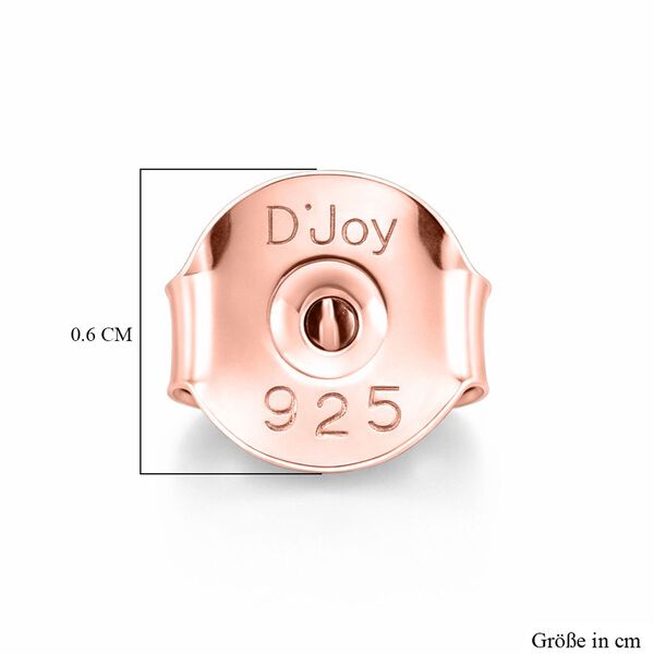 2er Set - Ohrsteckerverschl&uuml;sse, 925 Silber 750 ros&eacute;vergoldet image number 4