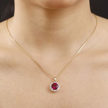 LUXURIANT DIAMOND- zertifiziert und gepr&uuml;ft AAA Labor Bixbit und Labor Diamant Anh&auml;nger in 417 Gold - 5,69 ct.