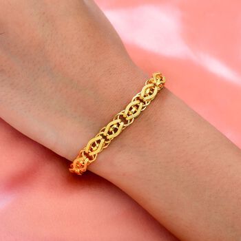 Designer inspiriertes Armband, 925 Silber Gelbgold Vermeil, ca. 19 cm ca. 15,00g