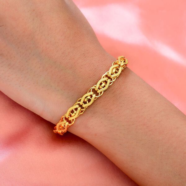 Designer inspiriertes Armband, 925 Silber Gelbgold Vermeil, ca. 19 cm ca. 15,00g image number 3
