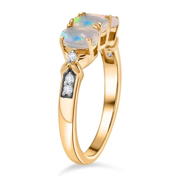 D’Joy natürlicher, äthiopischer Welo Opal und Zirkon Ring - 1 ct. image number 4