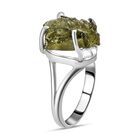 Natürlicher Moldavit-Ring, 925 Silber  ca. 4,80 ct image number 4