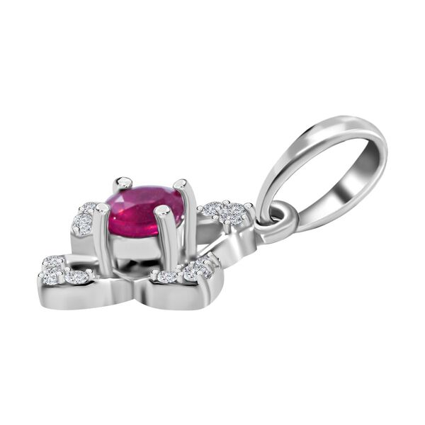 AA afrikanischer Rubin und Zirkon-Anhänger - 0,63 ct. image number 2