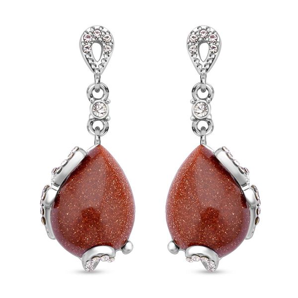 2er-Set Goldfluss-Ohrringe und Anhänger mit Kette, ca. 14,00 ct image number 6