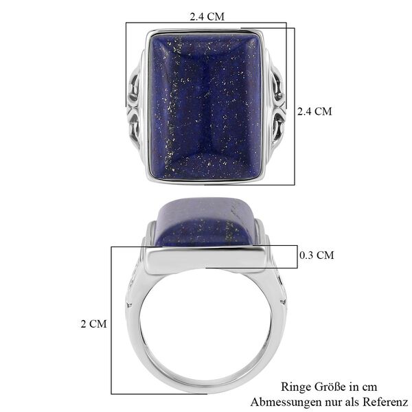 Lapislazuli Ring, 316L Edelstahl, (Größe 17.00), ca. 5.00 ct image number 7