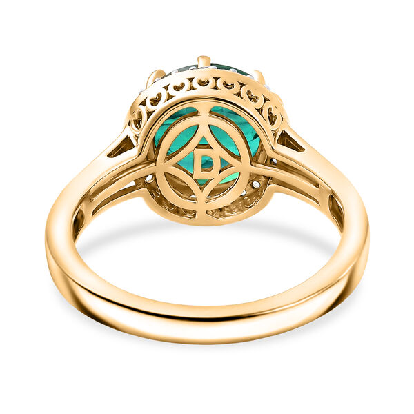 D'Joy Smaragd Triplett Quarz und Zirkon Ring - 2 ct. image number 6