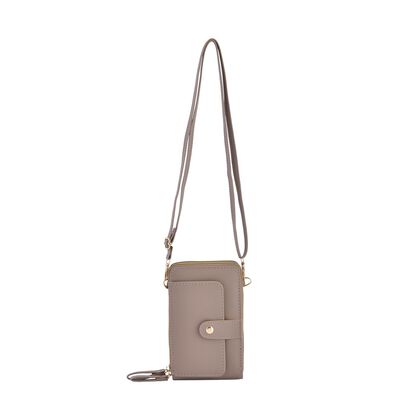 Crossbody Bag mit RFID Schutz, Größe 18,5x11x5cm, beige