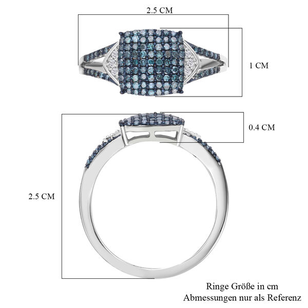 Blauer und weißer Diamant Ring - 0,50 ct. image number 6