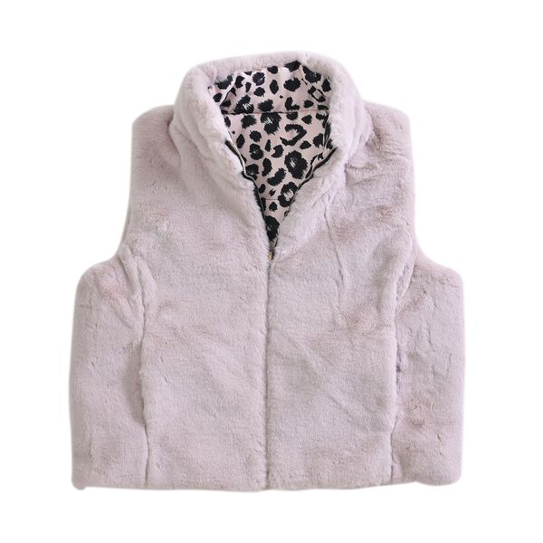 Wendbare Weste mit Kunstfell-Futter, Beige image number 3