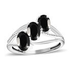 Schwarzer Spinell Ring, 925 Silber (Größe 20.00) ca. 1,34 ct image number 3