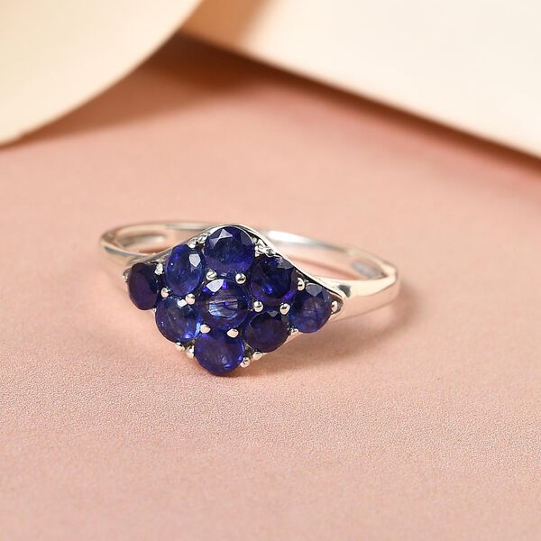 Masoala Saphir (Fissure gef&uuml;llt)-Ring, 925 Silber platiniert (Gr&ouml;&szlig;e 17.00) ca. 1.69 ct image number 2