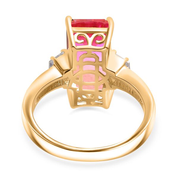Sunset Quarz Triplett und Zirkon Ring - 4,82 ct. image number 6
