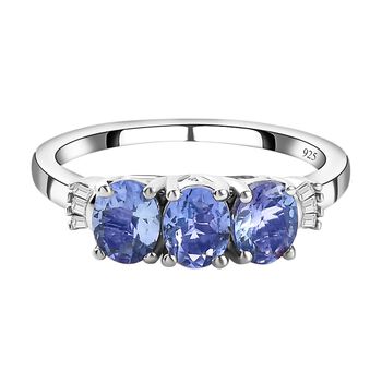 Tansanit und Diamant Ring - 1.06 ct.