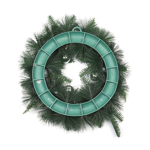 Weihnachtskranz mit silberner Kugel/ Obst/ Tannenzapfen und LED Lichterkette, Durchmesser 45 cm, 2xAA Batterie (nicht inkl.) image number 2