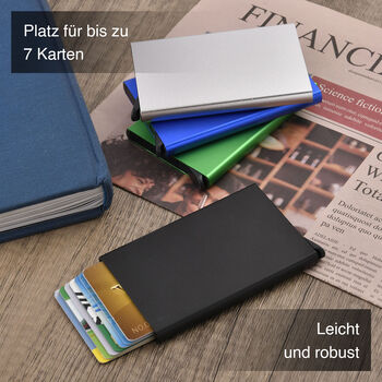 4er Set - Kartenhalter mit RFID-Schutz, k&uuml;hle T&ouml;ne