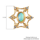 Natürlicher Äthiopischer Opal und Zirkon Ohrringe 925 Silber vergoldet ca. 1,68 ct image number 4