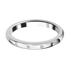 Diamant Band Ring 925 Silber platiniert (Größe 16.00) ca. 0.05 ct