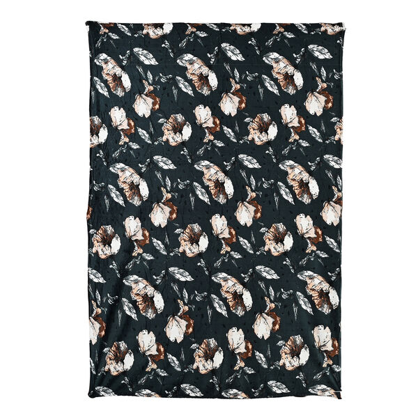 " Livmore  Printed flannel blanket 155 gms Size-150x220 cms Color- Grey and White" image number 4