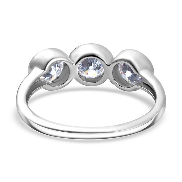 D’joy 100 Facetten Moissanit Ring 925 Silber rhodiniert (Größe 17.00) ca. 1,37 ct image number 6