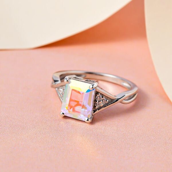 Merkur mystischer Topas und Moissanit-Ring - 2,92 ct. image number 2