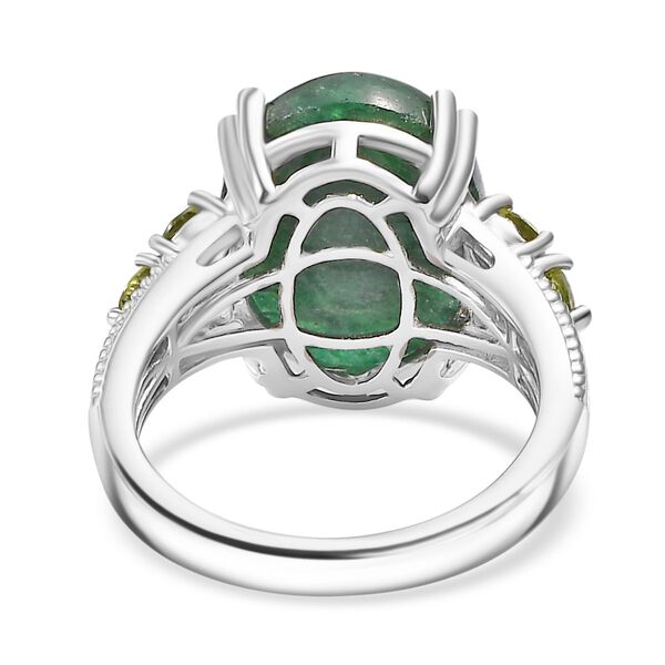 Gr&uuml;ner Aventurin und Peridot Ring - 9,82 ct. image number 5