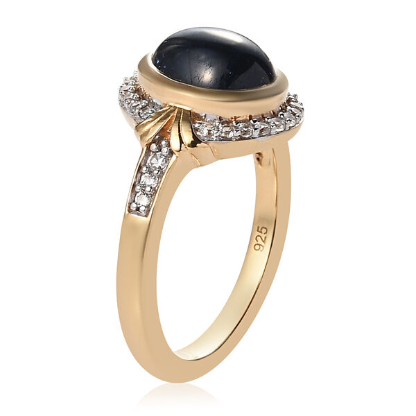 Masoala Saphir und Zirkon-Ring in Silber, 3,17 ct. image number 6