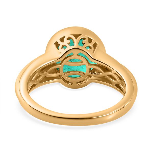 Smaragd Triplett Quarz und Zirkon Ring - 3,49 ct. image number 6