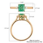 LUXORO AAA Kolumbianischer Smaragd, Weißer Diamant Ring, zertifiziert und geprüft, 585 Gold (Größe 17.00) ca. 1,15 ct image number 4