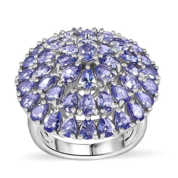 Tansanit Ring, 925 Silber rhodiniert (Größe 18.00) ca. 6.68 ct image number 4