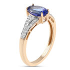 AAA Tansanit und Diamant-Ring, 585 Gelbgold  ca. 1,93 ct image number 4