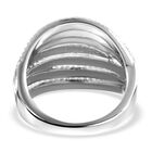 Lustro Stella - Weißer Zirkonia Ring, 925 Silber platiniert (Größe 17.00) ca. 2.64 ct image number 4