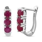 Burmesischer-Rubin Ohrringe 925 Silber rhodiniert ca. 1.44 ct