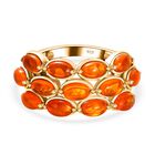 AA Orange äthiopischer Opal Ringe 925 Silber Gelbgold Vermeil (Größe 17.00) ca. 2.09 ct