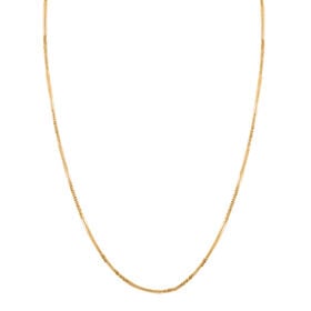 Italianische alternierende Margarita Kette, ca. 75 cm, 925 Silber vergoldet ca. 6,07g