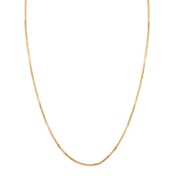 Italianische alternierende Margarita Kette, ca. 75 cm, 925 Silber vergoldet